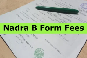 Nadra B Form Fee 2025