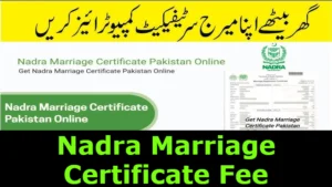 Nadra Marriage Certificate Fee 2025
